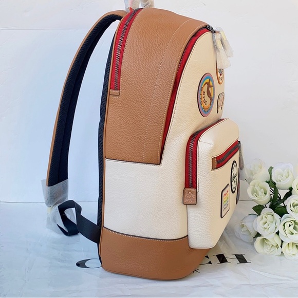 NWT Coach West Backpack With Patches cj512 - Picture 3 of 11